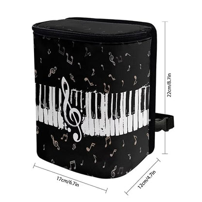 Talayituse Music Note Print Car Trash Can Portable Auto Garbage Bin Multifunctional Vehicle Interior Accessories with Adjustable Straps Universal Fit Truck SUV Sedan