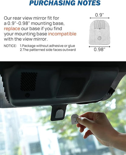 JOYTUTUS Rear View Mirror, Interior rearview mirror Kit, Anti-glare, Universal Fit Type OEM Product Compatible with Toyota, Ford, Jeep, Hyundai, Kia, Nissan, Subaru, Mazda, Chevrolet and More