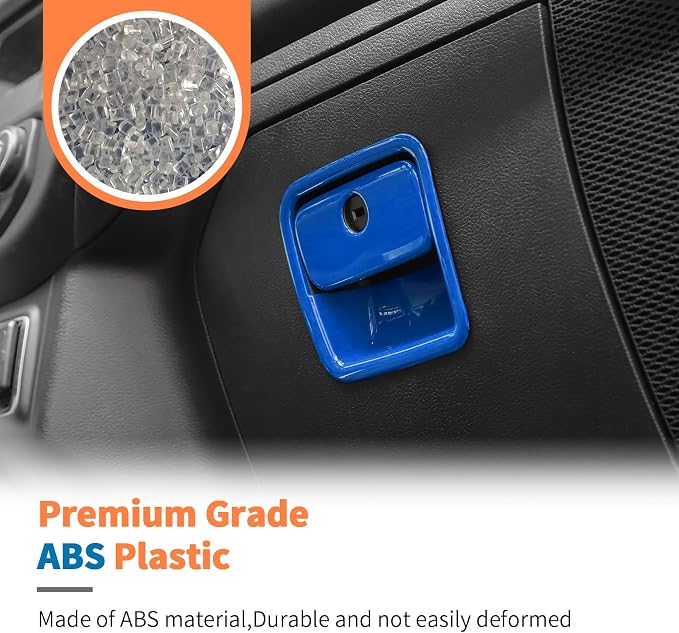 JeCar 11-Piece Blue Interior Accessories Trim Kit for 2024-2025 2026+ Jeep Wrangler JL 4XE Gladiator JT- Dashboard Panel, Vent Cover Decoration Upgrade