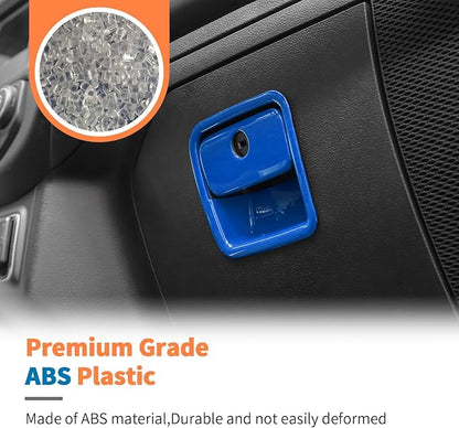 JeCar 11-Piece Blue Interior Accessories Trim Kit for 2024-2025 2026+ Jeep Wrangler JL 4XE Gladiator JT- Dashboard Panel, Vent Cover Decoration Upgrade