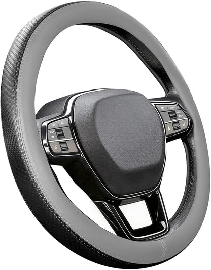 Steering Wheel Cover for Honda CRV Accord Civic HRV Pilot Odyssey, Standard Size 14.5-15" (Gray)