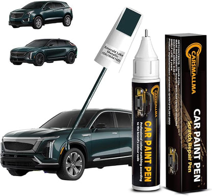 Emerald Lake Metallic(G6I/WA616D) Car Touch Up Paint for Cadillac, Color Accurate Car Paint Scratch Repair Pen Kit Quick & Easy Fix Vehicle Chips and Automotive Nicks Scuff