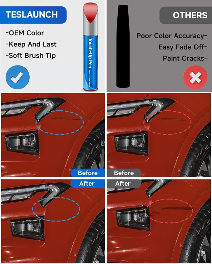 PQ Race Red Touch Up Paint Compatible with Ford Exact Match Touch Up Paint Car Scratch Repair