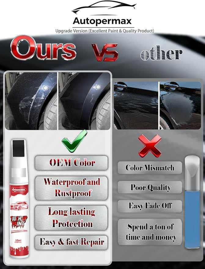 GA0/WA619D Northsky Blue Metallic Car Touch Up Paint for Chevrolet, Color Accurate Two-In-One Car Paint Scratch Repair Pen, Professional Scratch Remover for Vehicles Chips and Nicks Scuff