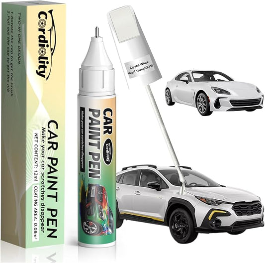 K1X Crystal White Pearl Tricoat Touch Up Paint for Subaru, Color Accurate Car Paint Scratch Repair Pen, Quick & Easy Fix Automotive Chips and Nicks