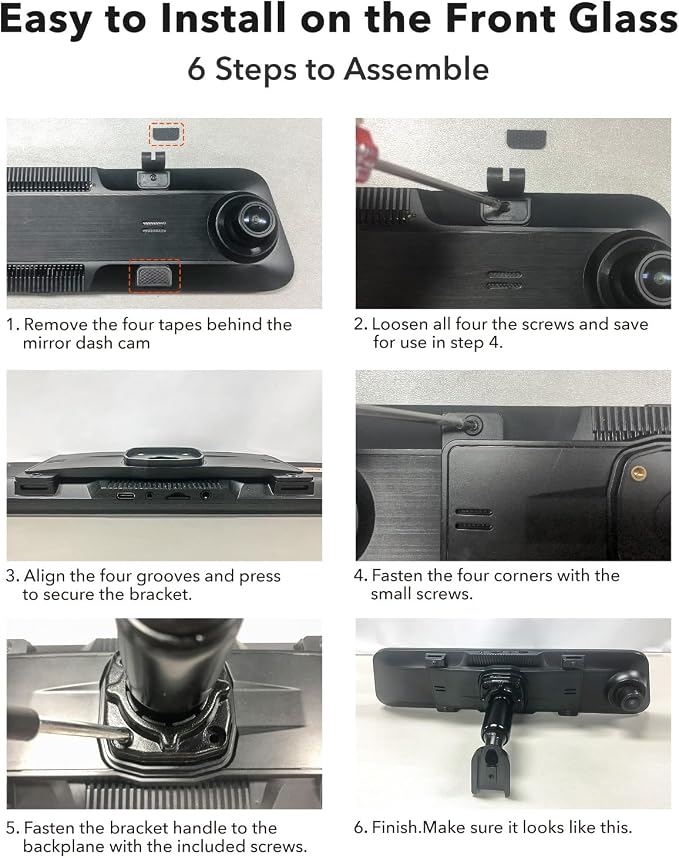 WOLFBOX OEM Bracket for USB C G900 Tripro/G900PRO/G850PRO/G840S/G840H/G850/G900 Mirror Dash cam