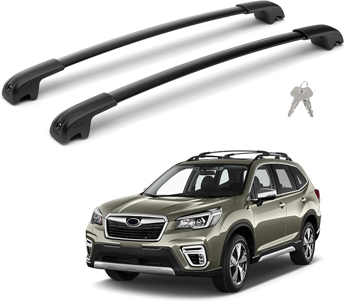300lbs Lockable Roof Rack Cross Bars Compatible with Subaru Forester 2014-2026 (Not for Wilderness), Aluminum Crossbars Rooftop Luggage Kayak Bicycles Cargo Carrier