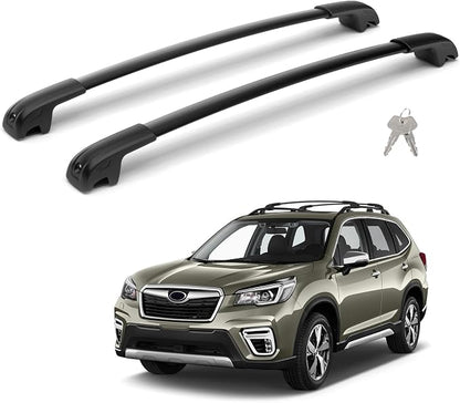 300lbs Lockable Roof Rack Cross Bars Compatible with Subaru Forester 2014-2026 (Not for Wilderness), Aluminum Crossbars Rooftop Luggage Kayak Bicycles Cargo Carrier