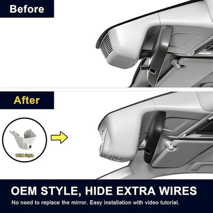 Mangoal Honda CRV Dash Cam Front 4K & Rear 1080p Custom fit for Gen6 CR-V & CR-V Hybrid 2023-2026(Gray)(Model B), Integrated OEM Look, UHD 2160P Video, WiFi & App, GPS, 128GB Card