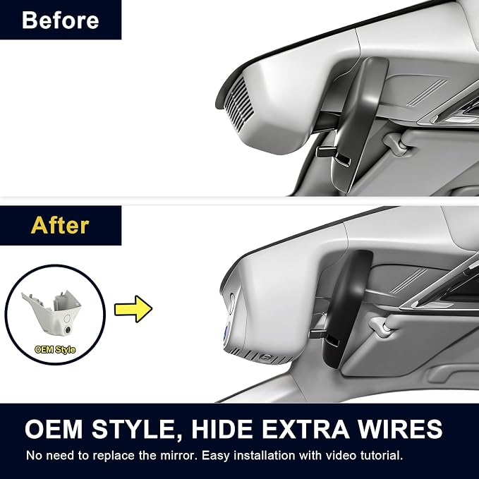 Mangoal 4K Honda CRV Dash Cam Custom fit for Gen6 CR-V & CR-V Hybrid 2023-2026(Gray)(Model B), Integrated OEM Look, UHD 2160P Video, WiFi & App, GPS, 64GB Card