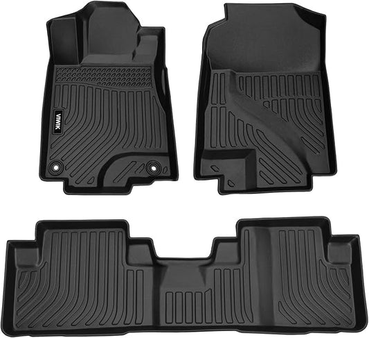 VIWIK Floor Mats Compatible for Honda CR-V LX EX SE 2012 2013 2014 2015 2016, Car Mats All Weather Custom Floor Liners Full Set Include 1st and 2nd Row Front & Rear, Automotive Floor Mats TPE Black
