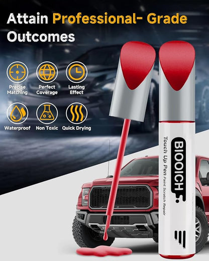 Touch Up Paint Pen Exact Color Match Car Chip and Scratch Repair (for Ford, Ruby Red Metallic Tricoat(RR))