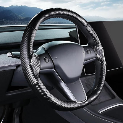 Steering Wheel Cover for Tesla Model 3(2017-2023) Model Y(2020-2024), Steering Wheel Accessories for Tesla Model 3/ Y