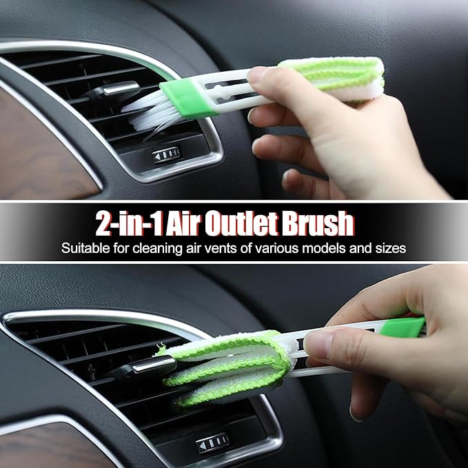 REGUICORP 13PCS Car Detailing Brush Set, Car Detailing Brush Kit, Ultra No Soft Scratch Detailing Brush, Car Cleaning Brushes for Interior or Exterior - Professional Dusting Cleaning Supplies