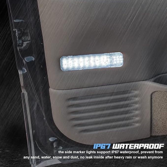 NDRUSH RGB LED Interior Door Panel Courtesy Light Door Light Assembly Compatible with Silverado/Sierra C/K 1500 2500 3500 Pickup Suburban Tahoe Avalanche Yukon Cadillac Escalade