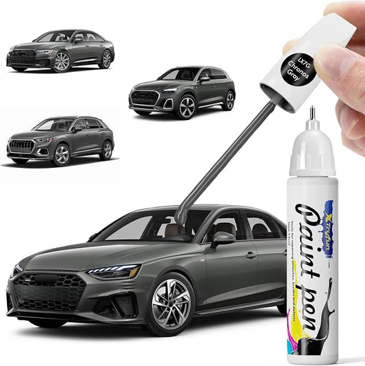 LX7G Chronos Gray Touch Up Paint Compatible with Audi, DIY Car Paint Scratch Repair, Quick & Easy Fix Automotive Scratch Repair for Q3/Q5/Q8/A4/A5/A6/A7/E-Tron/S7/TT