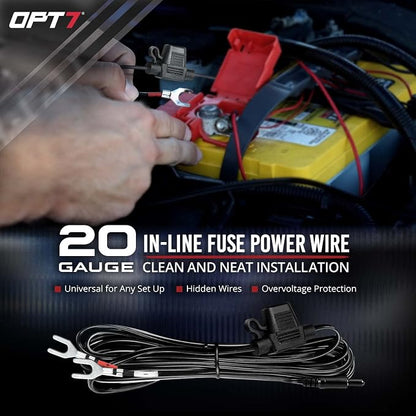 OPT7 Aura Engine Bay RGB Light Kit with Remote Control, 4 pc 24" Waterproof Underhood LED Strips, Multi Color Mode, Exterior Neon Accent Glow Lights for Truck F150 Tacoma Tundra 4Runner Dodge Durango
