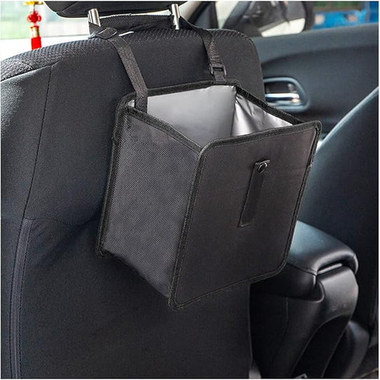 Fekey&JF Foldable Car Trash Can, Hanging Waterproof Leakproof Trash Can Storage Bag for Car with Large Capacity, Car Interior Accessories (Small)