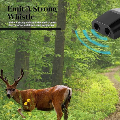 4PCS Deer Whistles for Car, Automotive Deer Warning Whistle Devices, Avoid Collisions Deer Warning Devices with Adhesive Tapes, Universal Animal Alert Accessories Fit Cars (Black, 4PCS)