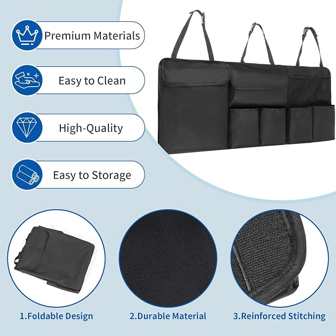 Car Trunk Organizer Backseat Hanging Organizer with Storage Pockets for Subaru Crosstrek, Forester, Outback, Ascent 2000-2024 2025 Car Accessories