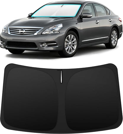 INSAUTO Custom Fit Windshield Sun Shade Accessories for Nissan Altima 2007-2012, Foldable Front Window Sunshade, UV & Heat Reflector, Keeps Interior Cool, Includes Storage Bag