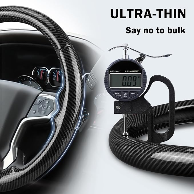 Steering Wheel Cover for Chevy Silverado 1500 2014-2018/2500 2500HD 3500 3500HD 2015-2019/ 4500HD 5500HD 6500HD 2019-2024/ Suburban Tahoe 2015-2020/ Traverse 2018-2023 Chevrolet
