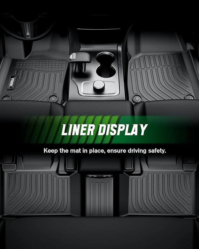 VIWIK Floor Mats Fit for Subaru Crosstrek 2024, All Weather Protection Custom Car Mats Full Set 1st & 2nd Row, TPE Rubber Liners Automotive Floor Liners Black Odorless Non-Slip