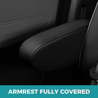 Customized for Toyota Sienna Seat Covers 2011-2020 Sienna 8 Seats 3 Row, Leather Car Seat Covers Waterproof Seat Covers Full Set for Cars, Car Seat Protectors, Airbag Compatible(BlackGrey)