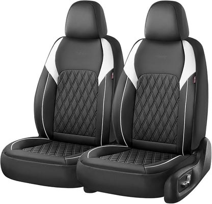Coverado Automotive Seat Covers, Car Seat Covers Full Set, Car Seat Cover, Waterproof Seat Covers, Car Seat Protector Car Seat Cushion Interior Truck Accessories Universal Fit Most Cars, Black&White