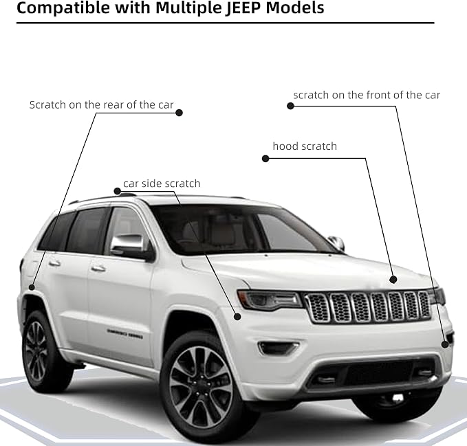 Bright White(PW7/GW7) Car Paint Touch Up Pen Compatible with JEEP, 2-In-1 Color Accurate Touch Up Car Scratch Repair Paint Match JEEP Series Automotive Scratch Remover for Nicks & Chips Repair