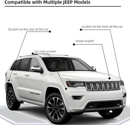 Bright White(PW7/GW7) Car Paint Touch Up Pen Compatible with JEEP, 2-In-1 Color Accurate Touch Up Car Scratch Repair Paint Match JEEP Series Automotive Scratch Remover for Nicks & Chips Repair