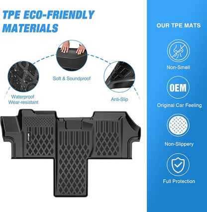 Nilight TPE Floor Mats for Dodge Ram Promaster 1500 2500 3500 2018 2019 2020 2021 2022 2023 2024 2025 All Weather Custom Fit Heavy Duty Floor Liners