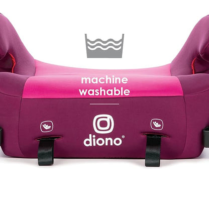 Diono Solana 2 XL Pack of 2 2022, Dual Latch Connectors, Lightweight Backless Belt-Positioning Booster Car Seat, 8 Years 1 Booster Seat, Pink