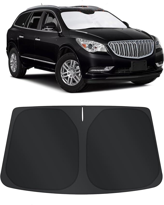 TINGLU Sun Shade for Buick Enclave 2010-2017 Accessories Windshield Sun Shade Window Shade UV Rays Protection Sun Visor Cover with Steering Wheel Sunshade Storage Bag