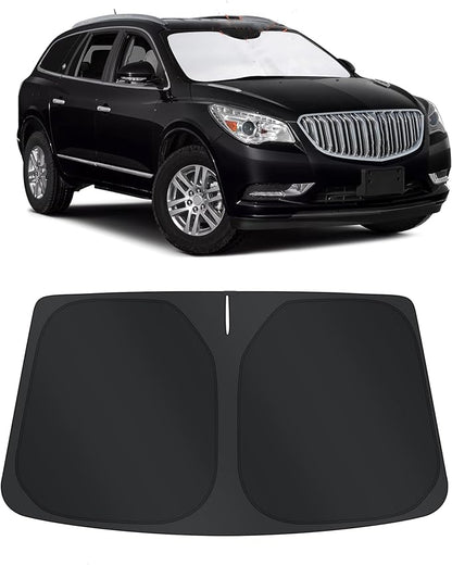 TINGLU Sun Shade for Buick Enclave 2010-2017 Accessories Windshield Sun Shade Window Shade UV Rays Protection Sun Visor Cover with Steering Wheel Sunshade Storage Bag