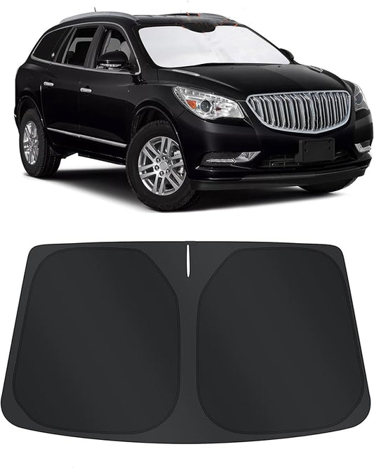 TINGLU Sun Shade for Buick Enclave 2010-2017 Accessories Windshield Sun Shade Window Shade UV Rays Protection Sun Visor Cover with Steering Wheel Sunshade Storage Bag