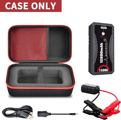ANKHOH Carrying Case Compatible with NEXPOW Car Jump Starter, Fits for 1500A Peak 12800mAh Battery Starter Q10S/ T11F, Portable Storage Box for Car Battery Charger and Jumper Cables(Case ONLY)