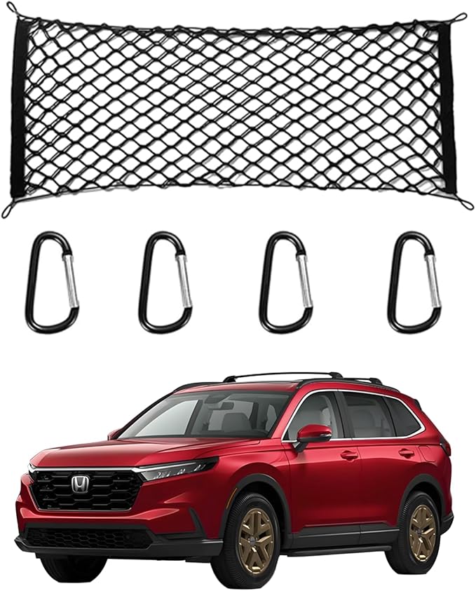 for Honda CRV Envelope Style Truck Bed Cargo Net - Fits 2013-2024 2025 2026 CRV Accessories Cargo Net for Pickup Truck Bed - Heavy Duty Carabiners