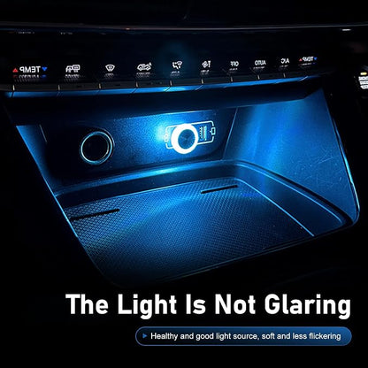 1 PCS Mini USB LED Car Interior Light, Plug & Play Compact Atmosphere Lamp, Personalized Automotive Interior Ambient Light Decor, Universal for Most Cars (Blue)
