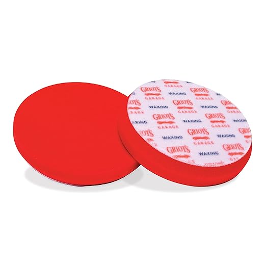 Griot's Garage 5.5” Red Foam Waxing Pads for Car Detailing, Polishing and Buffing Pads for Use with Waxes and Sealants, 10525, Set of 2