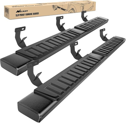 Nilight Running Boards for 2009-2018 Dodge Ram 1500 Crew Cab 2010-2024 Ram 2500 3500 4 Full Size Doors 6 Inch Side Step Nerf Bars Black