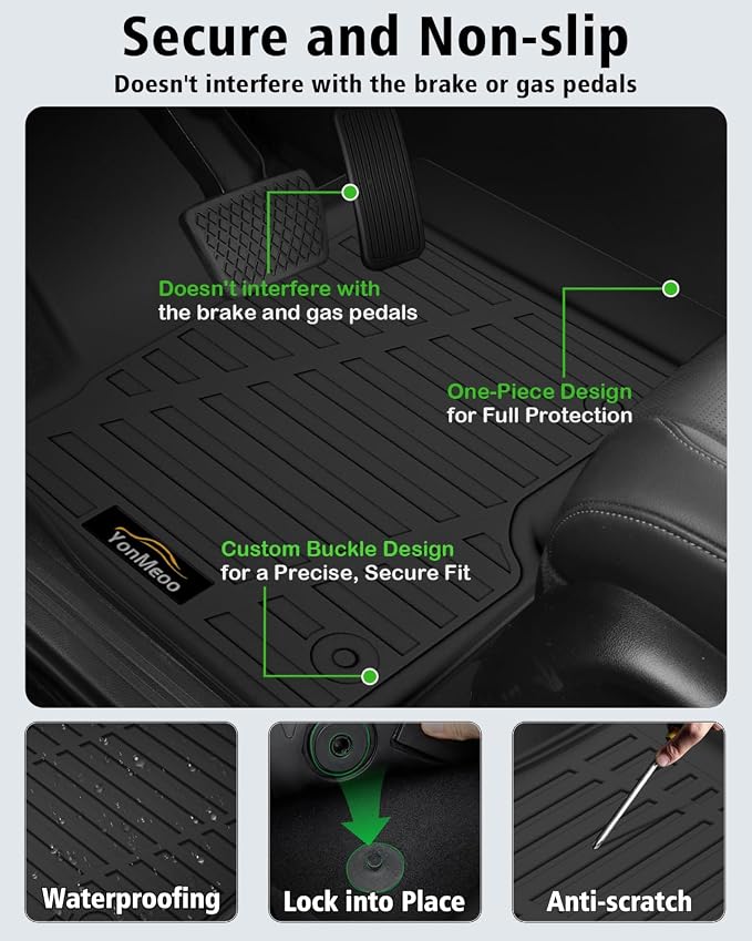 Floor Mats Fit for Kia Sorento Hybrid 2021-2025 2026 (PHEV&HEV) Trunk Mat with Backrest Mat All Weather TPE Rubber Cargo Liner Back Seat Protector Full Set for Sorento 2025 Plug-in Hybrid Accessories