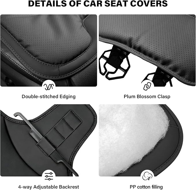 Custom Car Seat Cushion with Back Support, Customizable logo, Personalized Car Seat Cushions for Driving, Soft PP Cotton Filling,Universal Fit Non-Slip Seat Cushion for Sedan Truck SUV,Easy to Install