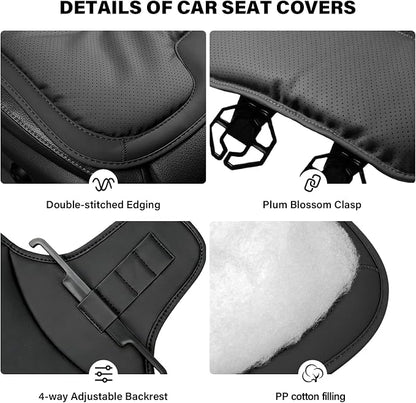 Custom Car Seat Cushion with Back Support, Customizable logo, Personalized Car Seat Cushions for Driving, Soft PP Cotton Filling,Universal Fit Non-Slip Seat Cushion for Sedan Truck SUV,Easy to Install