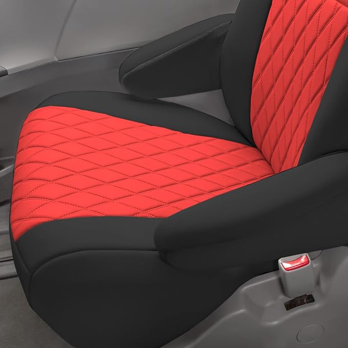 FH Group Custom Fit Car Seat Covers Specifically Made for 2011-2020 Toyota Sienna 7 Seater with Ultraflex Neoprene Water Resistant Automotive Seat Covers - Full Set Red
