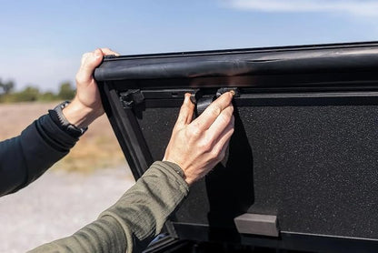 Rough Country Hard Tri-Fold Flip Up Truck Bed Cover for Chevy Colorado & GMC Canyon (2015-2024) - Fits 6' Bed, All-Weather, Flush Aluminum Panels