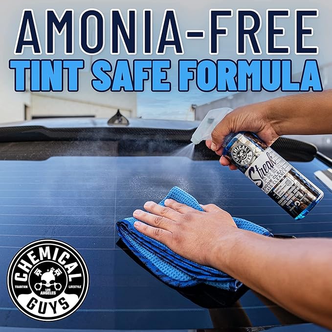 Chemical Guys Glass Cleaner Streak Free Window Spray - Works on Glass, Mirrors, Screens - Ammonia-Free, Safe on Tinted Windows, Car Windshield Cleaner for Trucks, SUVs, Home - 16 oz (Pack of 2)