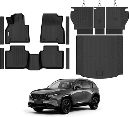 Floor Mats for Mazda CX-5 CX5 2026, Trunk Mat and Backrest Mat & Door Sill Guard All Weather TPE Protector for Mazda CX-5 Accessories