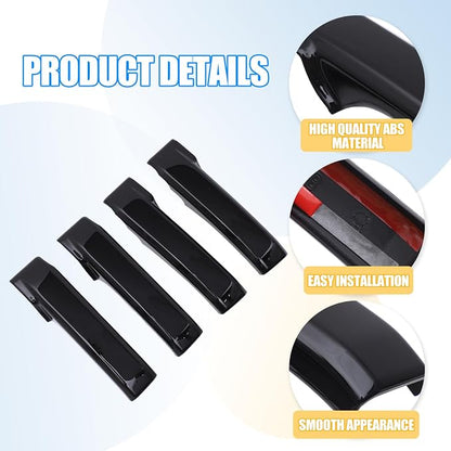 ABS Car Inner Door Handle Decoration Cover Trim Fit for Toyota Tundra/Sequoia 2007-2021 Interior Car Accessories (Glossy Black)