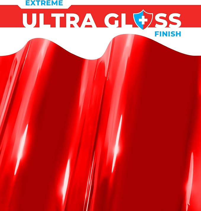 ColorFusion PPF by VViViD, Gloss Ultra Red Dry Apply PPF Vinyl Car Wrap Roll 10ft x 5ft